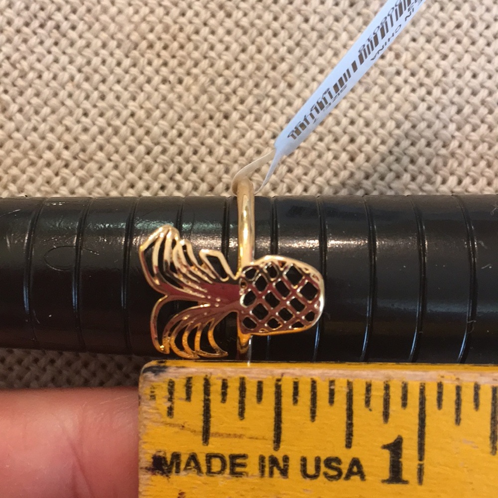 J. Crew Wire Pineapple Ring Burnished Gold NWT - Picture 8 of 8